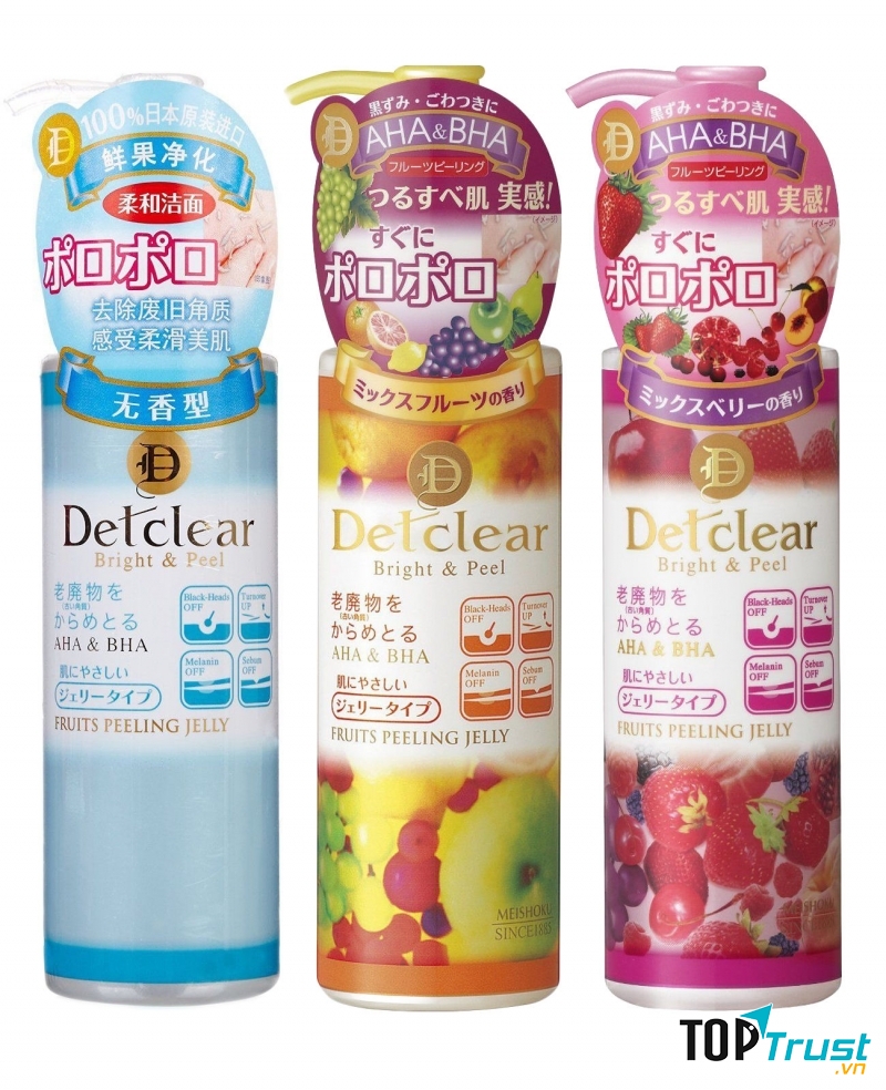 3 dòng của tẩy da chết Meishoku Detclear Peeling Jelly