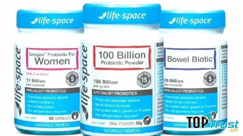 Men vi sinh 100 tỷ lợi khuẩn Life Space 100 Billion Probiotic Powder 30g: