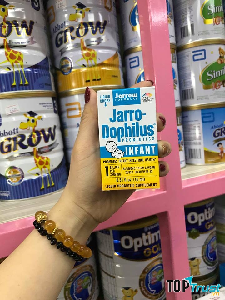 Men vi sinh Jarro - Dophilus Probiotics Infant chứa chủng Bifidobacterium, BB-12, được những tài liệu lâm sàng trên toàn thế giới ghi nhận nhiều nhất. BB-12 bảo vệ, duy trì, và khôi phục trạng thái cân bằng của hệ vi sinh vật trong đường ruột cho bé cực hiệu quả.