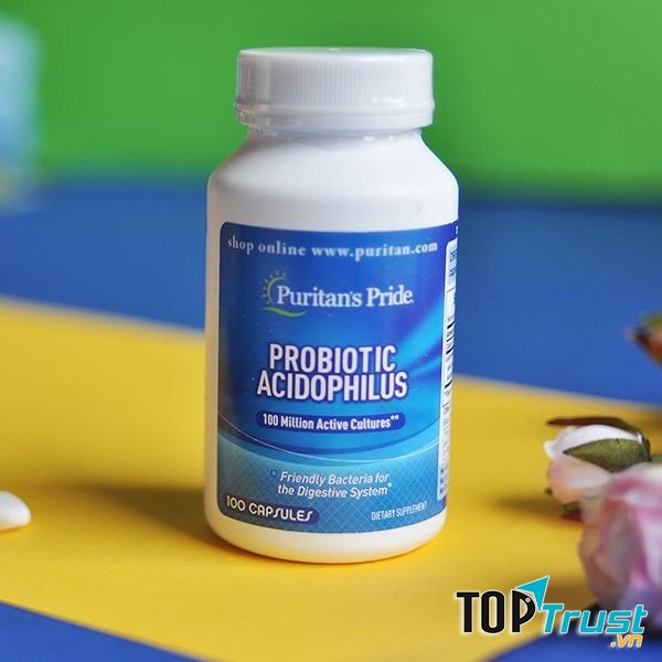 ﻿Men vi sinh Puritan’s Pride Probiotic Acidophilus 100 viên