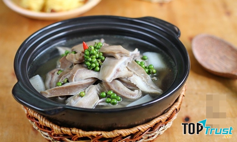 Dày lợn hấp tiêu - món ăn giúp con sinh ra không bị tướt khi mọc răng, đường ruột tốt