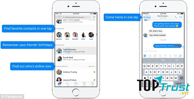 Ứng dụng chat Messenger của Facebook