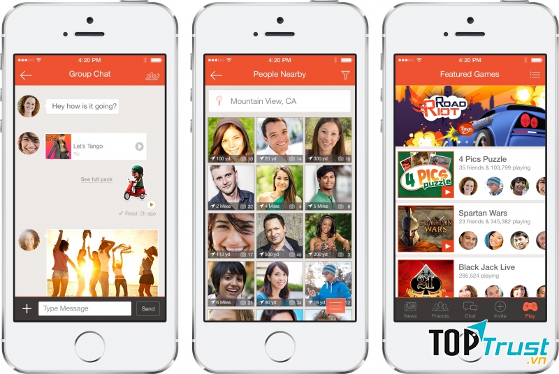 Ứng dụng chat Tango