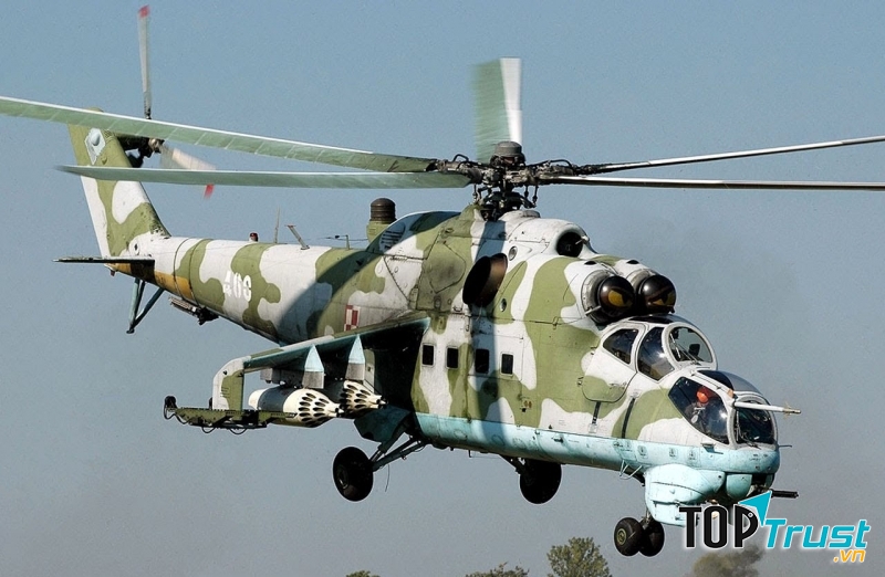 Trực thăng MI-24 Hind của không quân Nga.