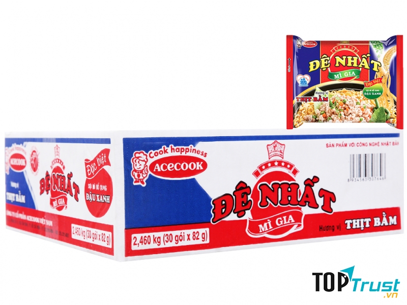 Thùng 30 gói mì Đệ Nhất thịt bằm 82g