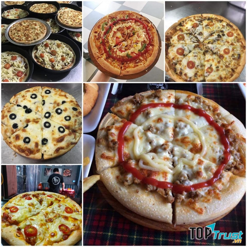 Pizza tại quán rất ngon và hấp dẫn
