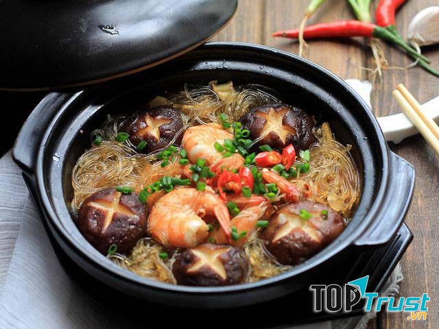 Miến nấu tôm nấm