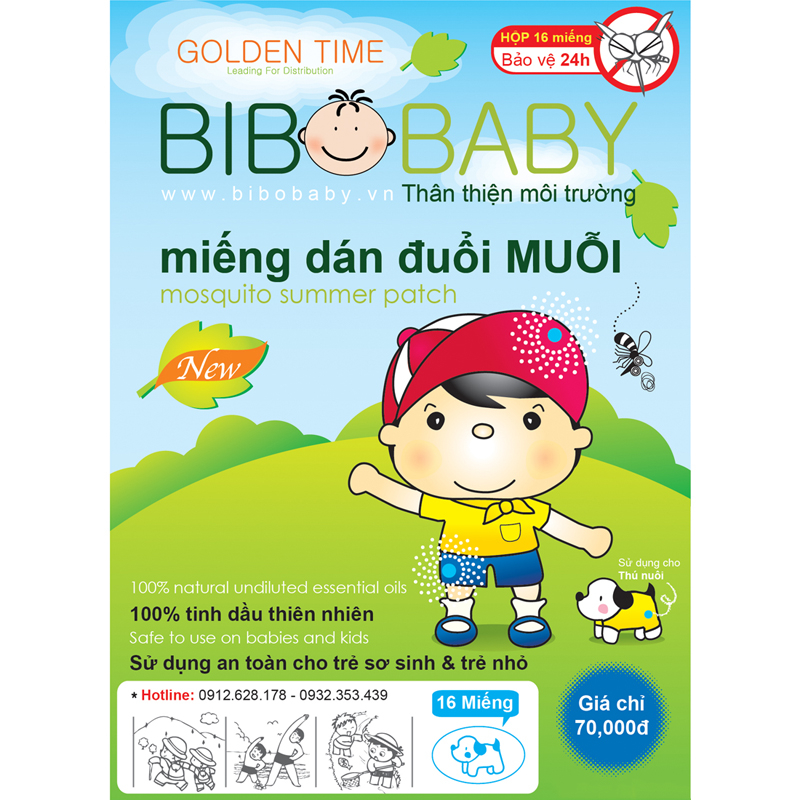 Miếng dán chống muỗi Bibobaby