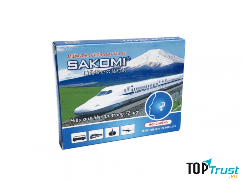 Miếng dán chống say tàu xe Sakomi