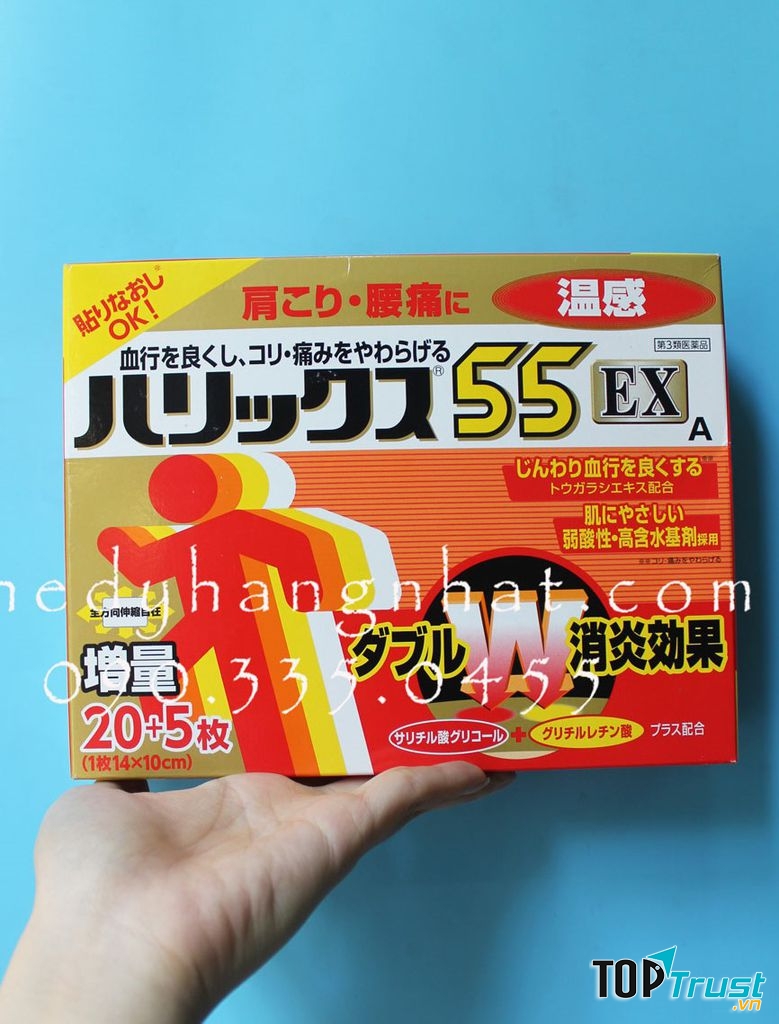 Miếng dán giảm đau Harikkusu 55EX 25 miếng của Nhậ
