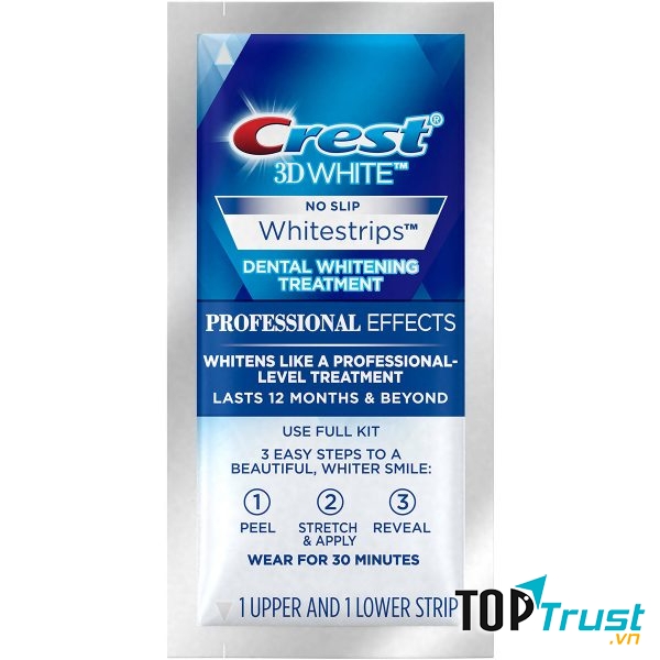 Miếng dán làm trắng răng Crest 3D White Professional Effects