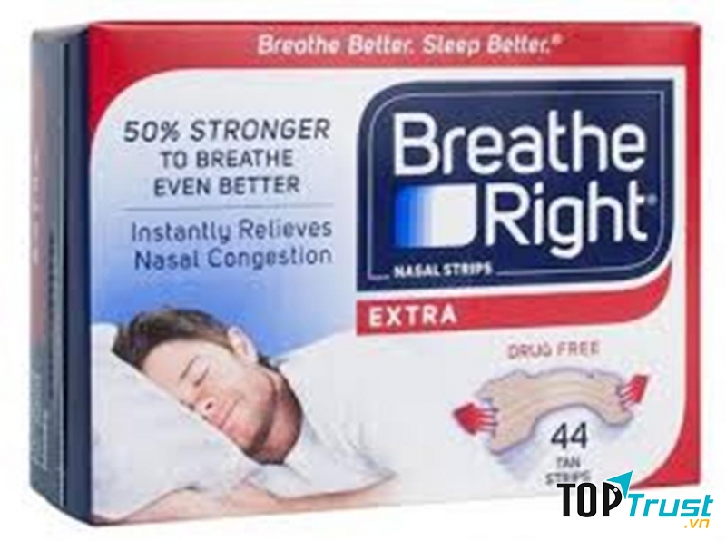 Miếng Dán Thông Mũi Giảm Chứng Ngủ Ngáy Breathe Righ