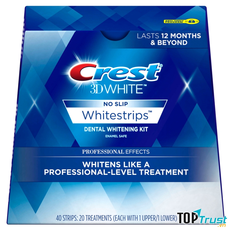 ﻿Miếng Dán Trắng Răng Crest 3D White Của Mỹ, 4 miếng