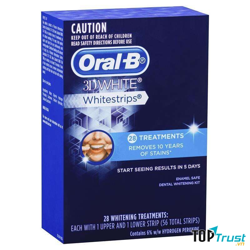Miếng dán tẩy trắng răng Oral-B 3D White Whitestrips