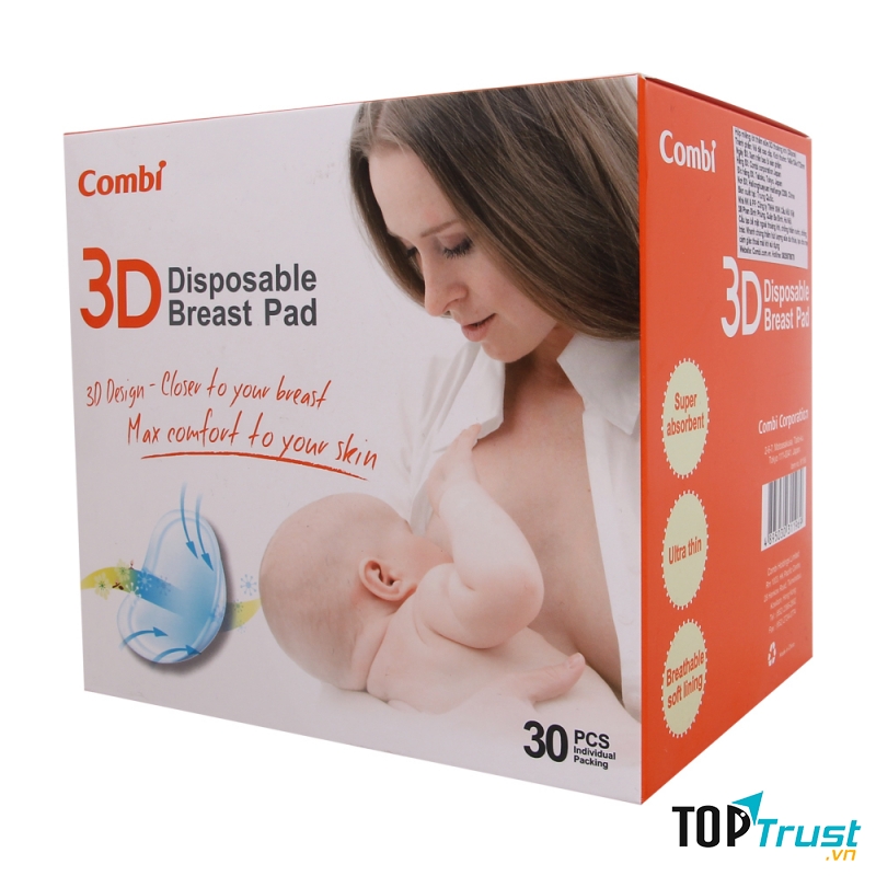 Miếng lót thấm sữa Combi 3D thoáng khí (30 miếng)
