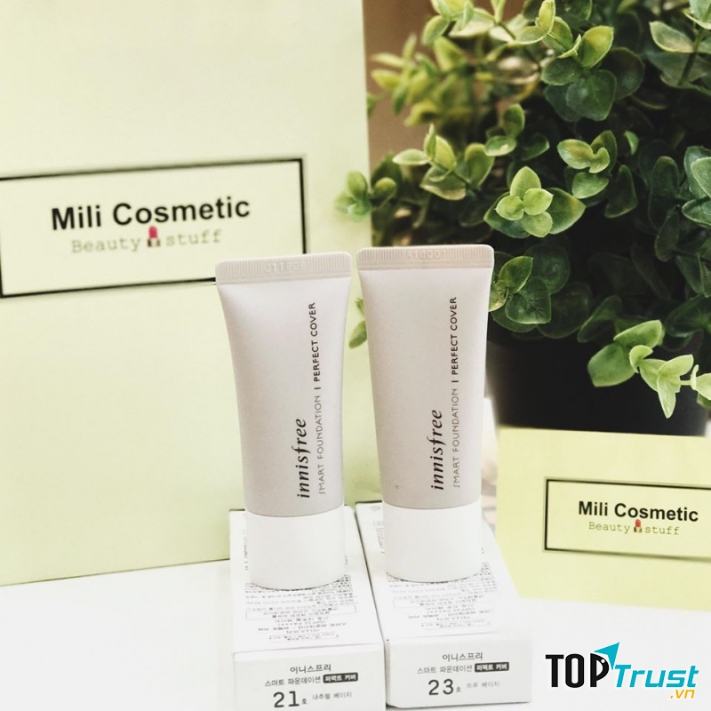 Kem nền Smart Foundation I Perfect Cover Innisfree