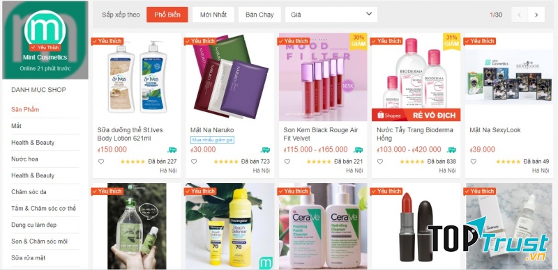 Mint Cosmetics địa chỉ mua sắm quen thuộc của giới trẻ Hà Thành