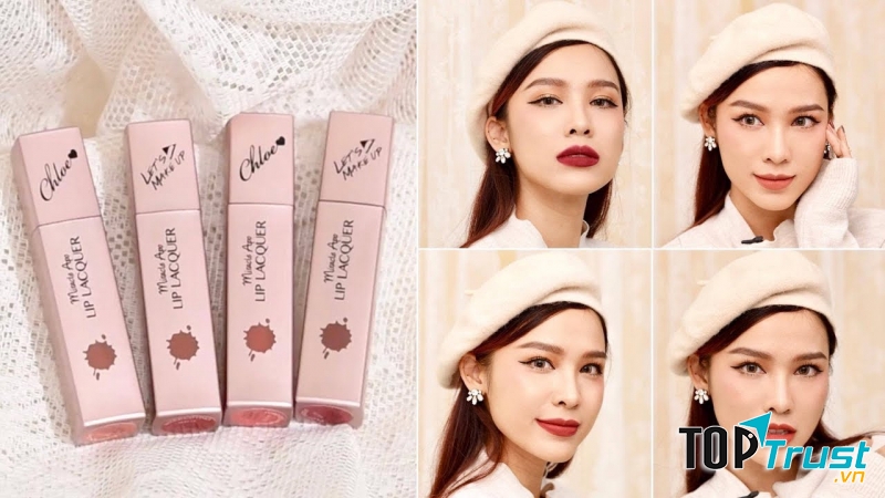 Bảng màu son có tổng cộng 4 gam màu, con số 4 được đánh giá là khá ít, tuy nhiên đổi lại cả 4 màu son đều là những gam màu vô cùng trendy, thích hợp trong những ngày cuối năm.