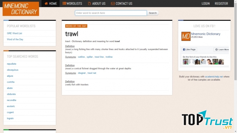 Mnemonic Dictionary phá cách với nền hồng nhạt
