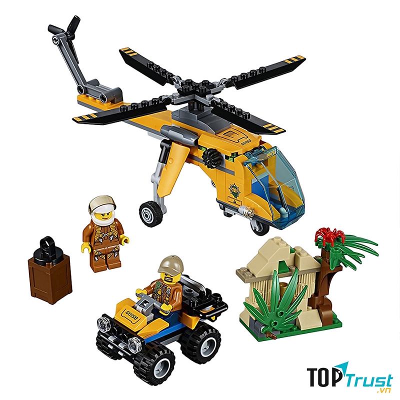 Mô hình trực thăng vận tải thám hiểm rừng cây LEGO CITY - 60158