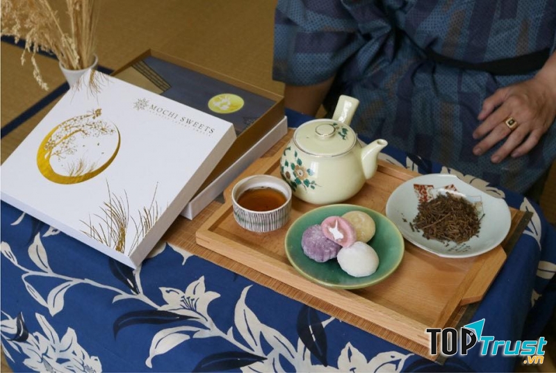 Bánh mochi của quán nổi tiếng ngon.