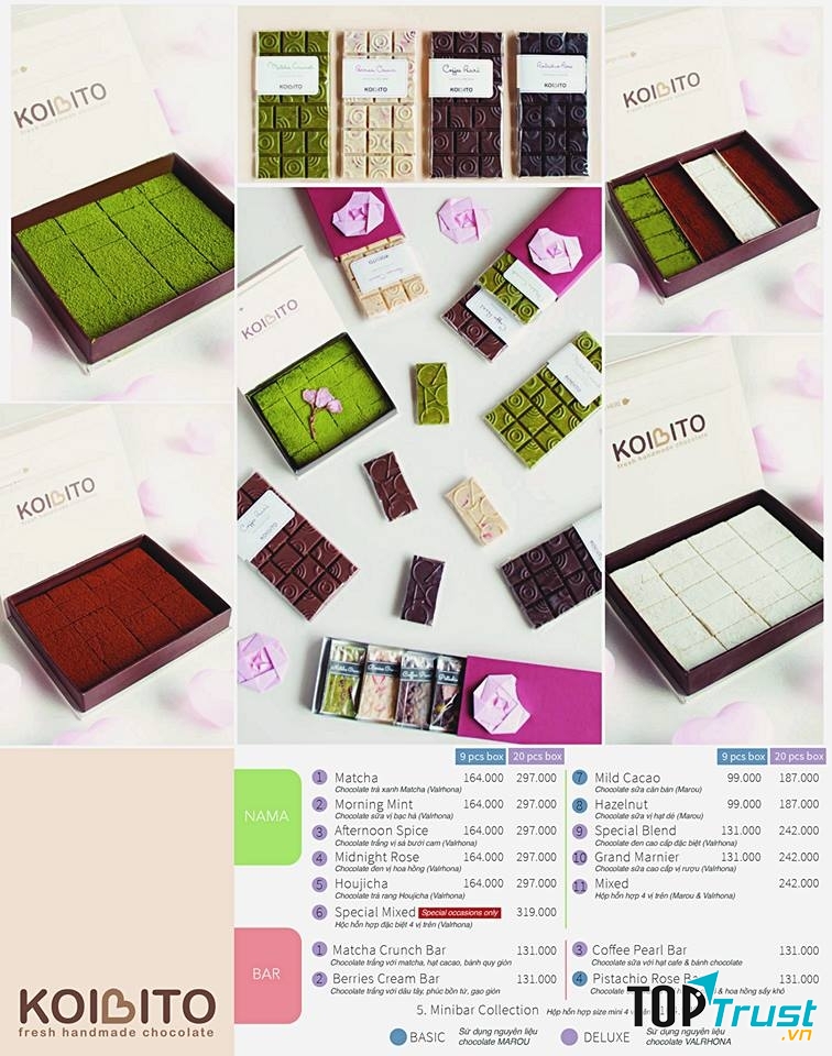 Bảng giá nama của Koibito