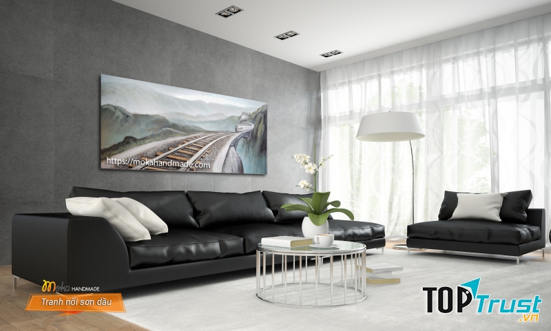 Tranh nổi sơn dầu Moka - Railway