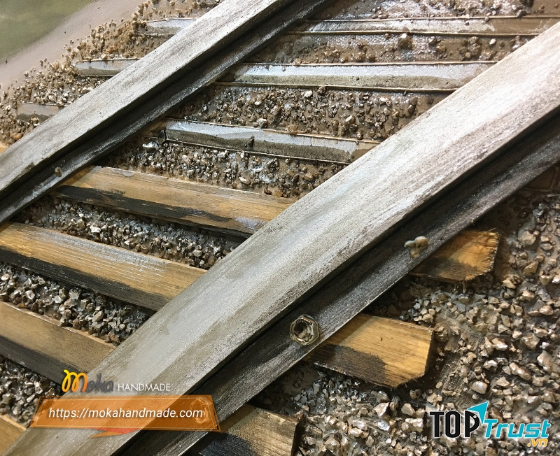 Tranh nổi sơn dầu Moka chụp cận cảnh đẹp