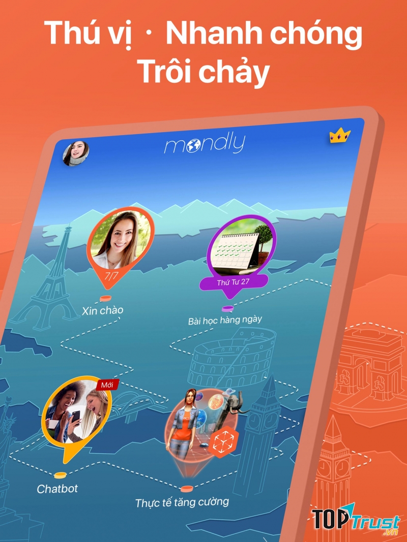 Trải nghiệm nhiều tính năng đặc biệt khác cùng Mondly