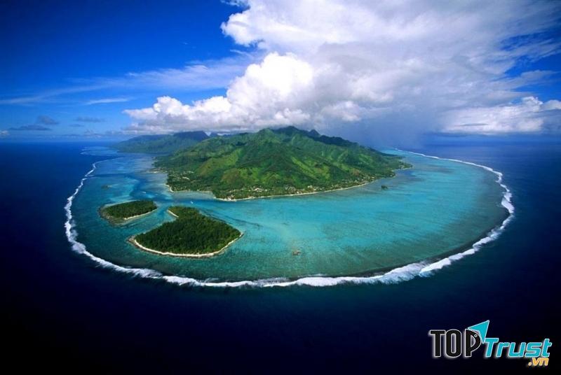 Toàn cảnh Moorea từ trên cao