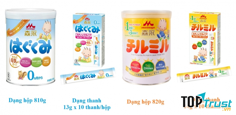 Sữa dạng bột và dạng thanh của