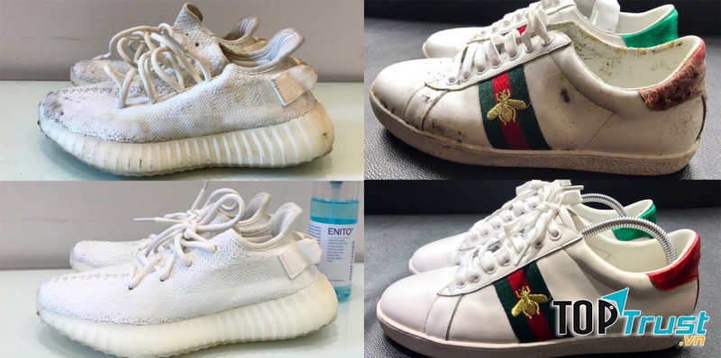 Vệ sinh giày trắng uy tín, hiệu quả tại Morino