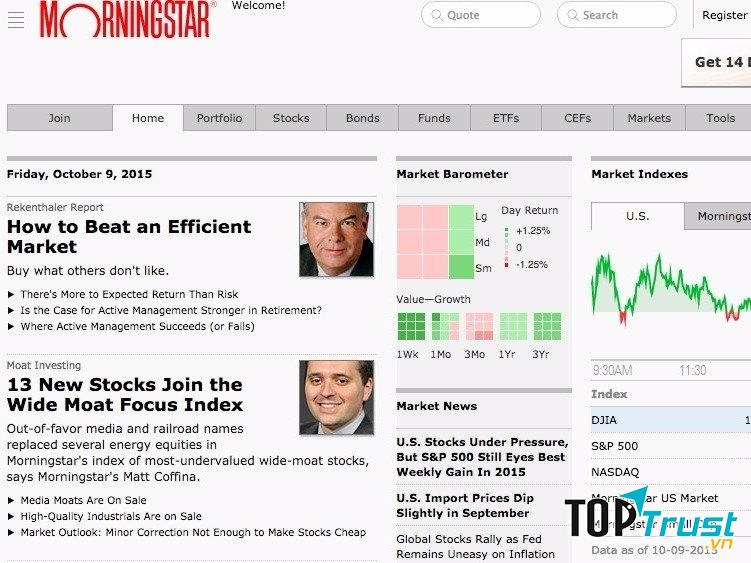 Website có khả năng cung cấp những bản báo cáo chuyên sâu về các vấn đề chính