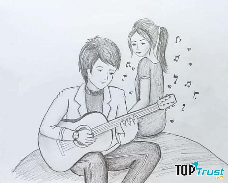 Bức tranh vẽ bạn và người ấy