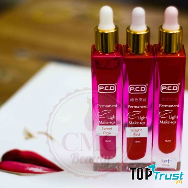 Mực môi PCD được triết xuất từ thực vật, có độ bóng sáng, độ bám màu tốt