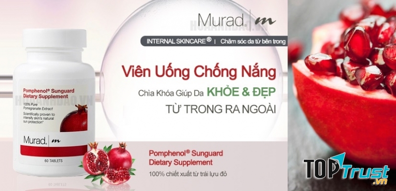 Viên uống chống nắng nội sinh chiết xuất từ lựu