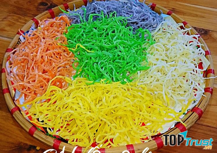 Mứt đu đủ xanh ngũ sắc