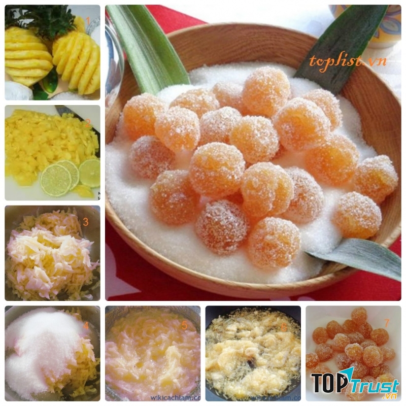 Cách làm món mứt dứa lạ mà ngon