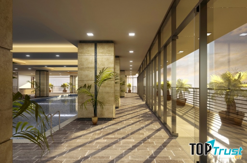 Khu bể bơi trong dự án Mỹ Sơn Tower