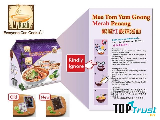 Mỳ Tom Yum hãng MyKuali