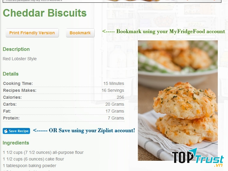 Những món ăn hấp dẫn từ myfridgefood.com