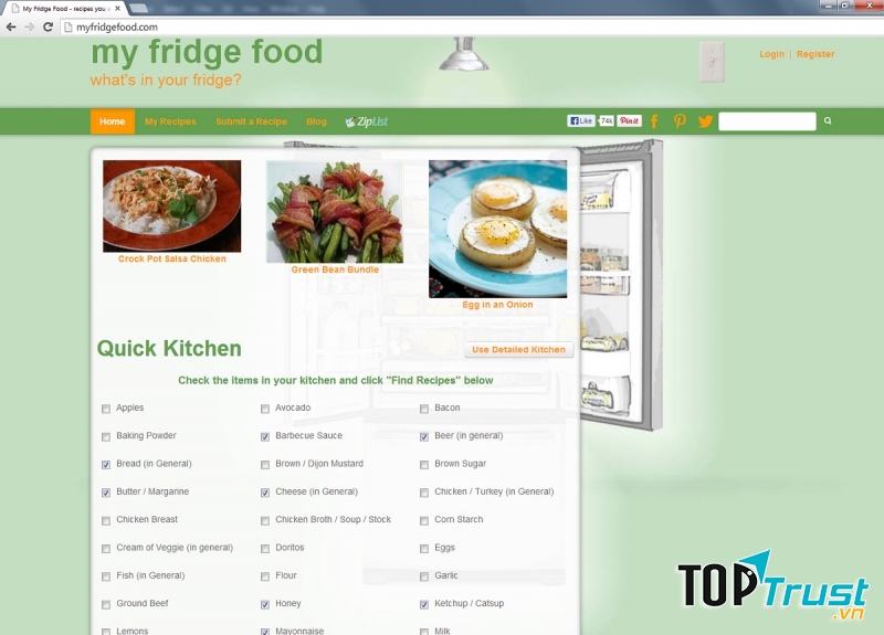 Hình ảnh giao diện của Website