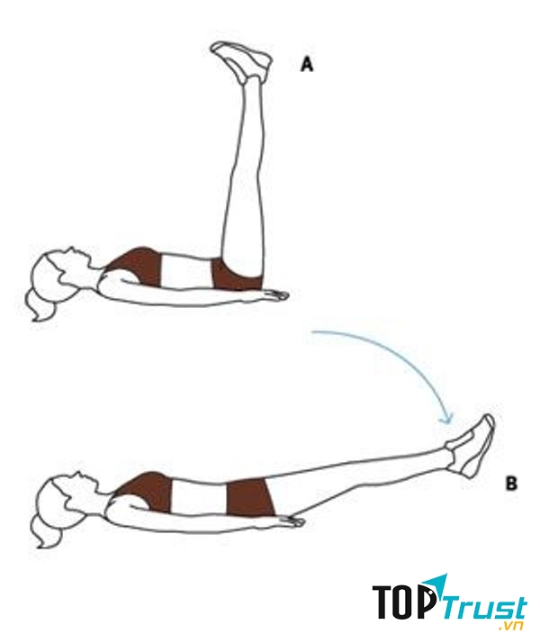 Nâng chân giúp giảm mỡ bụng