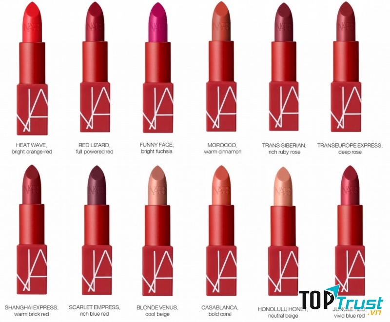 Mẫu son của Nars