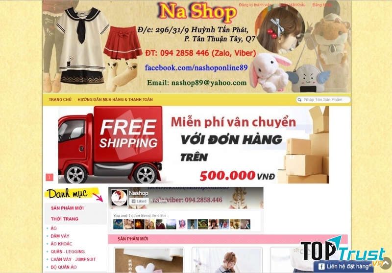 Trang chủ của Nashop