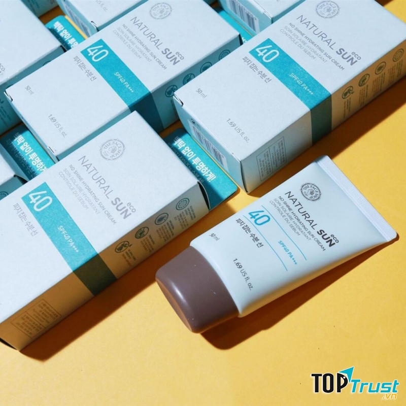 Kem chống nắng The Face Shop Natural Sun  Eco No Shine Hydrating Sun Cream SPF40 PA+++
