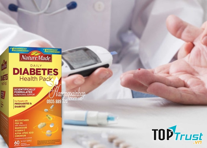 Thực phẩm chức năng Điều Hòa Tiểu Đường Nature Made Diabetes Health Pack 60 Gói: