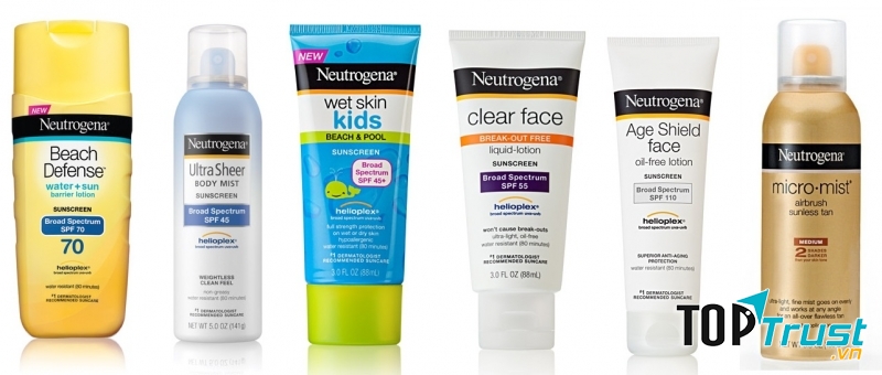 Các sản phẩm kem chống nắng của Neutrogena