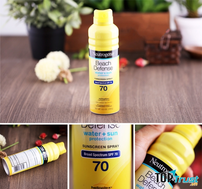 Neutrogena Beach Defense Water + Sun Protection Sunscreen Spray Broad Spectrum