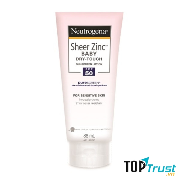 Neutrogena Sheer Zinc Baby Sunscreen Lotion SPF50